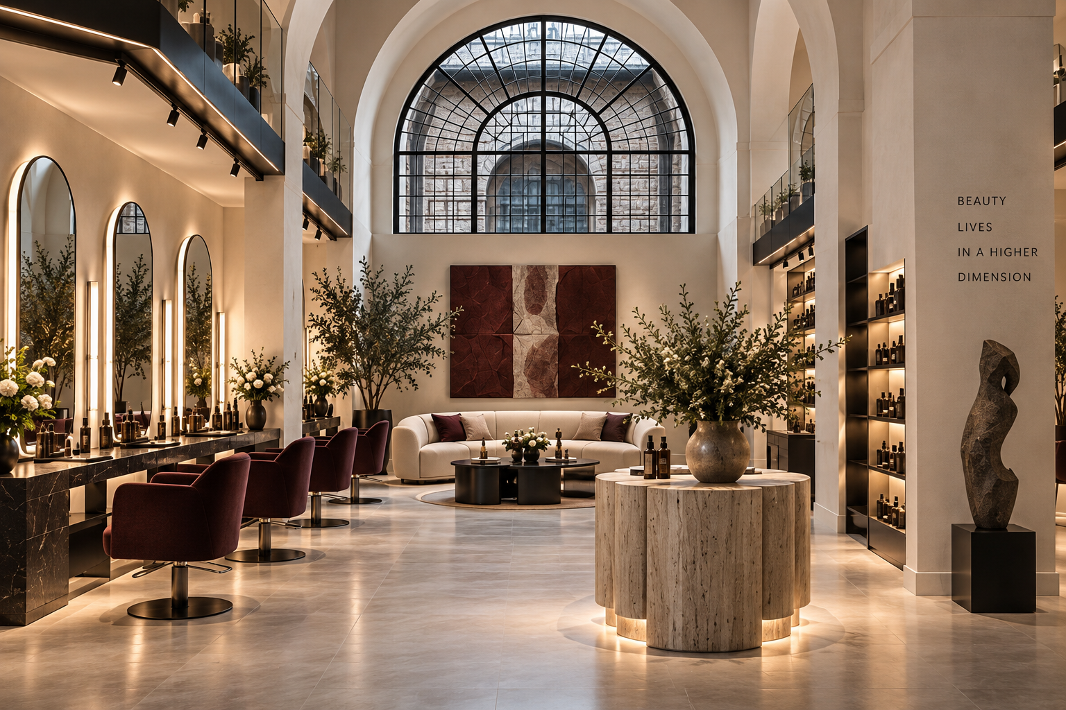 SETA NERA Milan Beauty House concept interior